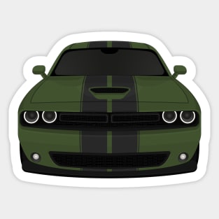 Challenger Green + Stripes Sticker